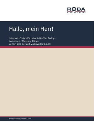cover image of Hallo, mein Herr!